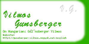 vilmos gunsberger business card